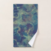 Blauw en Paarse Marmer abstract Bad Handdoek (Handdoek)