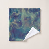 Blauw en Paarse Marmer abstract Bad Handdoek (Wasdoekje)