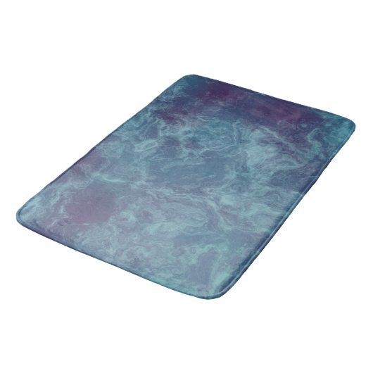 Blauw en Paarse Marmer abstract Badmat (Gekanteld)