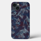 Blauw en paarse marmer Case-Mate iPhone case (Achterkant)