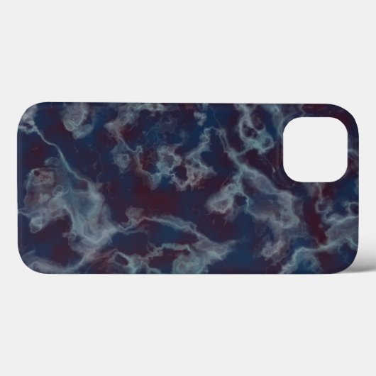 Blauw en paarse marmer Case-Mate iPhone case (Achterkant (horizontaal))