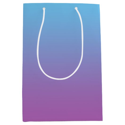 Blauw en Paarse ombre Medium Cadeauzakje (Voorkant)