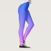 Blauw en Paarse Ombre Monogram Leggings (Rechts)