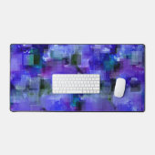 Blauw en Paarse Pixelated Desk Mat (Keyboard & Muis)