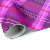  Blauw en Paarse Plaid Cadeaupapier (Rol Hoek)