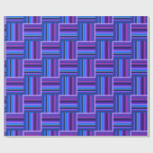Blauw- en paarse snijstroken cadeaupapier (Vlak)