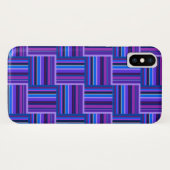 Blauw- en paarse snijstroken Case-Mate iPhone case (Achterkant (horizontaal))