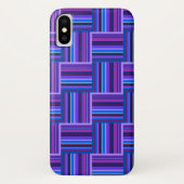 Blauw- en paarse snijstroken Case-Mate iPhone case (Achterkant)