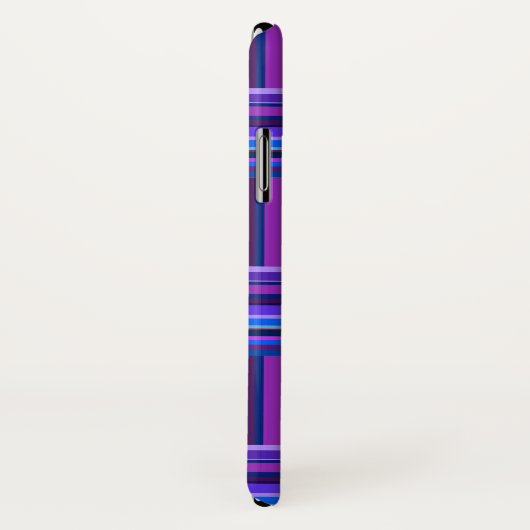 Blauw- en paarse snijstroken Case-Mate iPhone case (Achterkant / rechts)