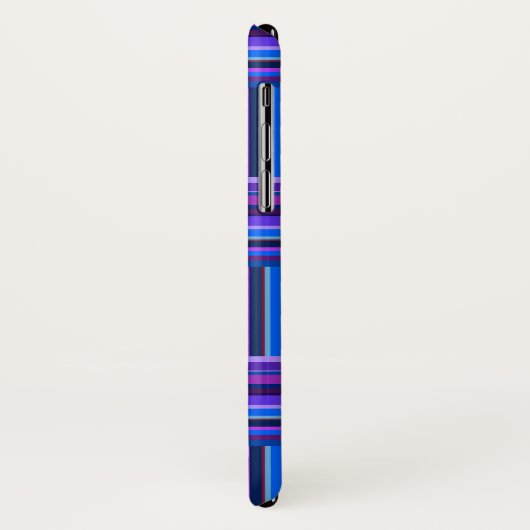 Blauw- en paarse snijstroken Case-Mate iPhone case (Achterkant/links)