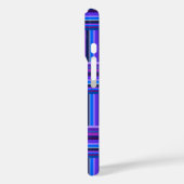 Blauw- en paarse snijstroken Case-Mate iPhone case (Achterkant / Links)