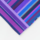 Blauw- en paarse snijstroken fleece deken (Hoek)