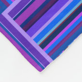 Blauw- en paarse snijstroken fleece deken (Hoek)