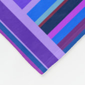 Blauw- en paarse snijstroken fleece deken (Hoek)