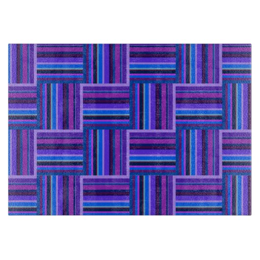 Blauw- en paarse snijstroken snijplank (Voorkant)