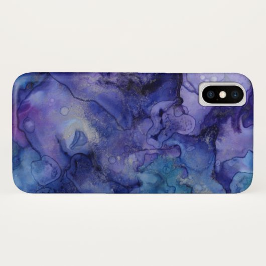 blauw en paarse telefoonhoes Case-Mate iPhone case (Achterkant (horizontaal))