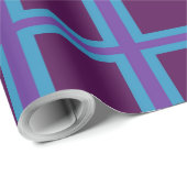 Blauw en Paarse vierkant Cadeaupapier (Rol Hoek)