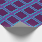 Blauw en Paarse vierkant Cadeaupapier (Hoek)