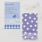 Blauw- en Paarse vogelscrapbook Visitekaartje (Voorkant / Achterkant)