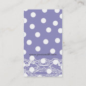 Blauw- en Paarse vogelscrapbook Visitekaartje (Achterkant)