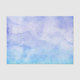 Blauw en Paarse waterkleur Tissuepapier