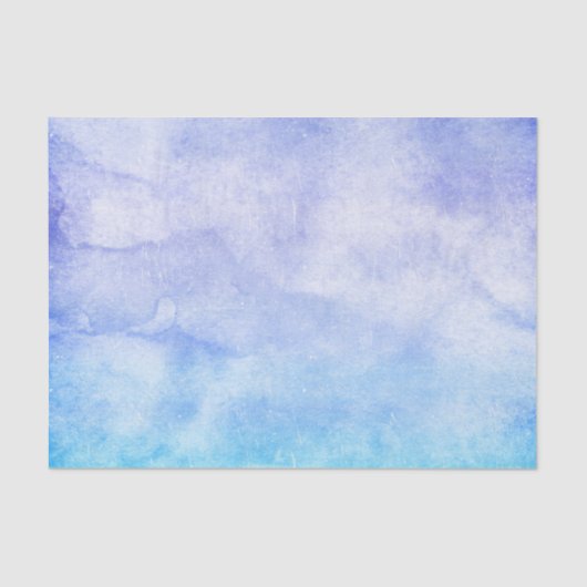 Blauw en Paarse waterkleur Tissuepapier (Voorkant)