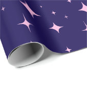 Blauw en Paste Roze Eenvoudig Minimalistisch Cadeaupapier (Rol Hoek)