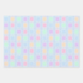 BLAUW EN PASTEL GECOLOREERD EENVOUDIGE BUNNY BETAA INPAKPAPIER VEL (Voorkant 3)