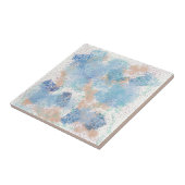 Blauw en peach tegeltje (Zijkant)