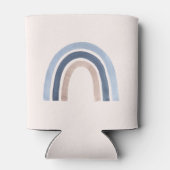 Blauw en Perzik Regenboog Boho Design Blikjeskoeler (Achterkant)