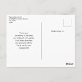 Blauw en Perzik Regenboog Boho Design Dank u Briefkaart (Achterkant)