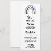 Blauw en Perzik Regenboog Boho Design Kaart (Voorkant / Achterkant)