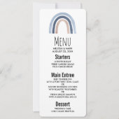 Blauw en Perzik Regenboog Boho Design Kaart (Voorkant)