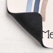 Blauw en Perzik Regenboog Boho Design Muismat (Hoek)