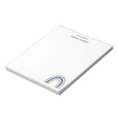 Blauw en Perzik Regenboog Boho Design Notitieblok (Linkerzijde)