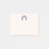Blauw en Perzik Regenboog Boho Design Post-it® Notes (Voorkant)