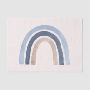 Blauw en Perzik Regenboog Boho Design Tissuepapier