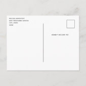 Blauw en Perzik Regenboog Boho Design Verjaardag Uitnodiging Briefkaart (Achterkant)