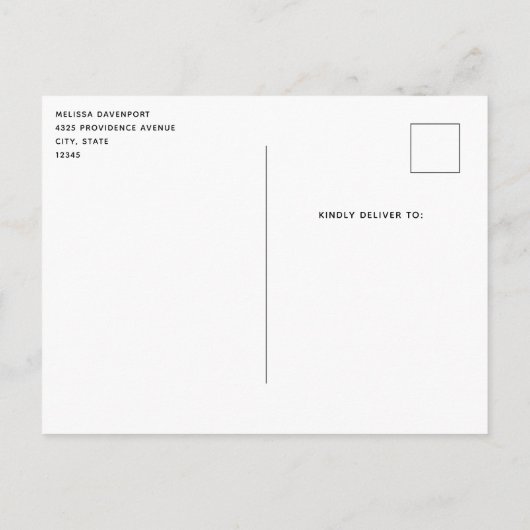 Blauw en Perzik Regenboog Boho Design Verjaardag Uitnodiging Briefkaart (Achterkant)