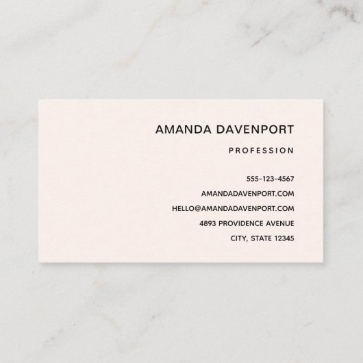 Blauw en Perzik Regenboog Boho Design Visitekaartje (Achterkant)