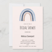 Blauw en Perzik Regenboog Boho Design Vrijgezellen Kaart (Voorkant)