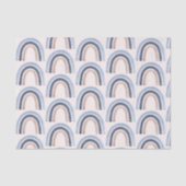 Blauw en perzik regenboog Boho patroon Tissuepapier (Voorkant)