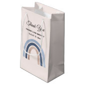 Blauw en Perzik Regenboog Boho Verjaardag Bedankt Klein Cadeauzakje (Achterkant Gekanteld)