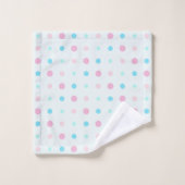 Blauw en perzik Stippen Bad Handdoek (Wasdoekje)