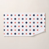 Blauw en perzik Stippen Bad Handdoek (Handdoek)