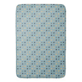 Blauw en perzik Stippen Badmat (Voorkant Verticaal)