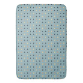 Blauw en perzik Stippen Badmat (Voorkant Verticaal)