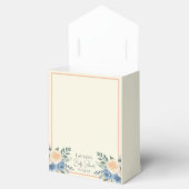 Blauw en Perzik Waterverf Bloemen Baby shower Bedankdoosjes (Geopend)