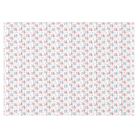 Blauw- en PInk-Baby-buggy-Baby shower Tafelkleed (Voorkant (Horizontaal))