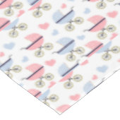 Blauw- en PInk-Baby-buggy-Baby shower Tafelkleed (Gekanteld)